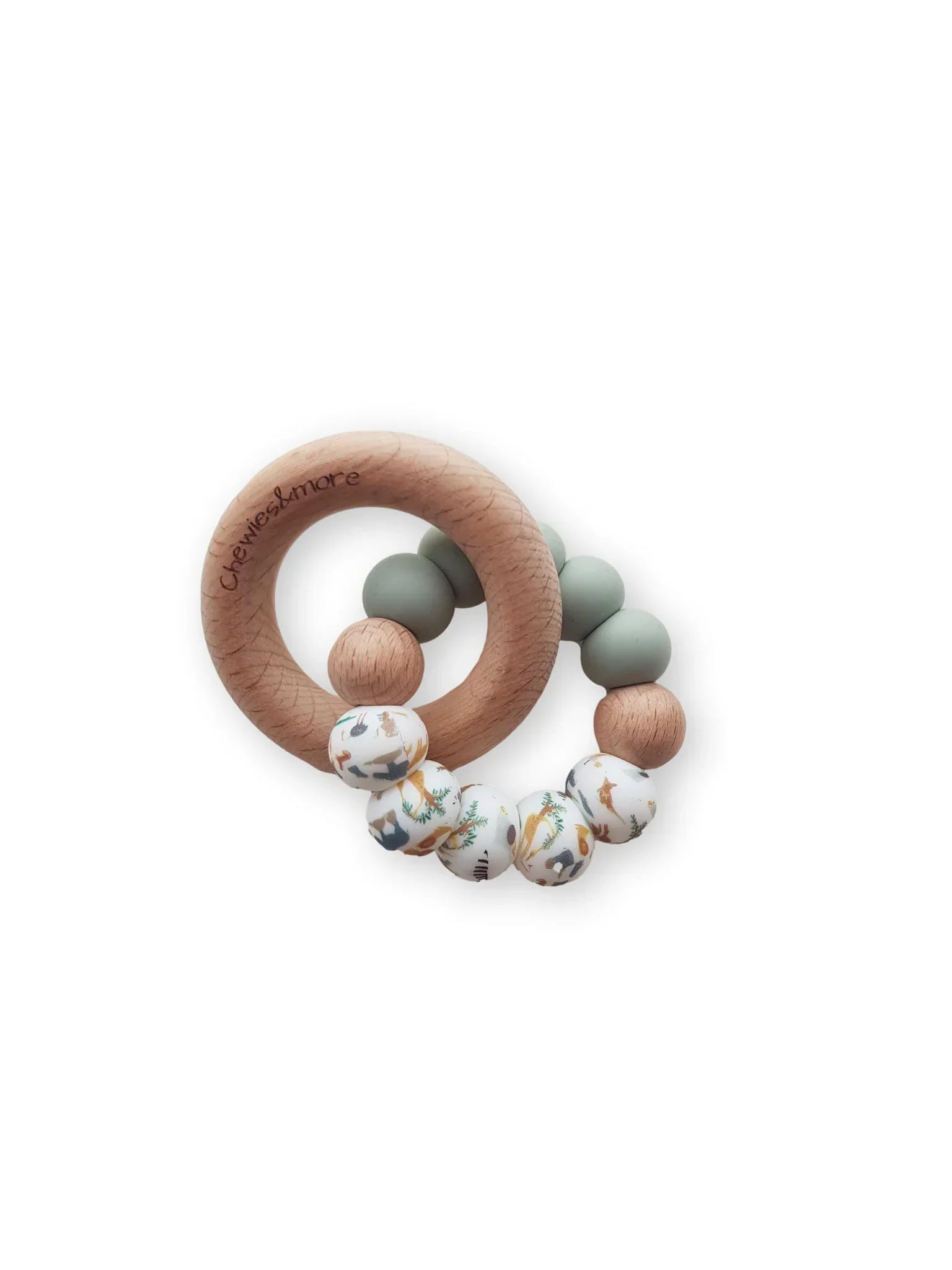 Chewies&more Wooden/Silicone Teething Rings - Zoo & Sea - Baby&More