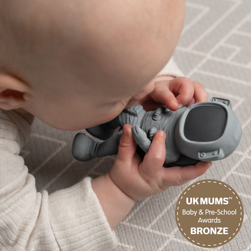 Natural Rubber Space Teether Baby Toy - AstroGNAW® Astronaut