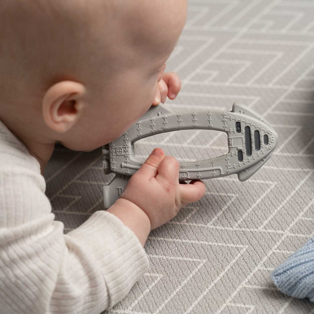 Natural Rubber Space Teether Baby Toy - OrBITEr® Rocket
