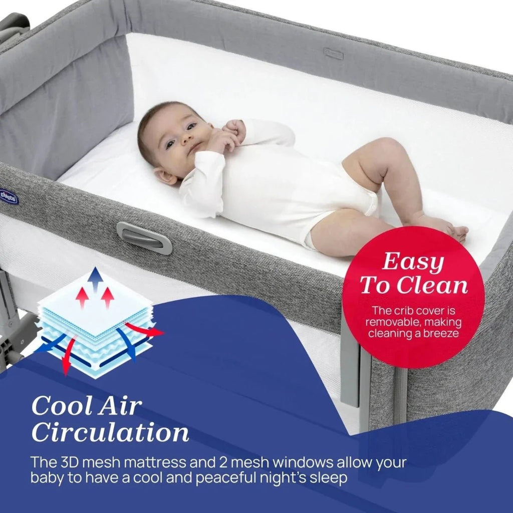 Chicco Next2Me Magic Evo Crib - Dark Gray - Baby&More