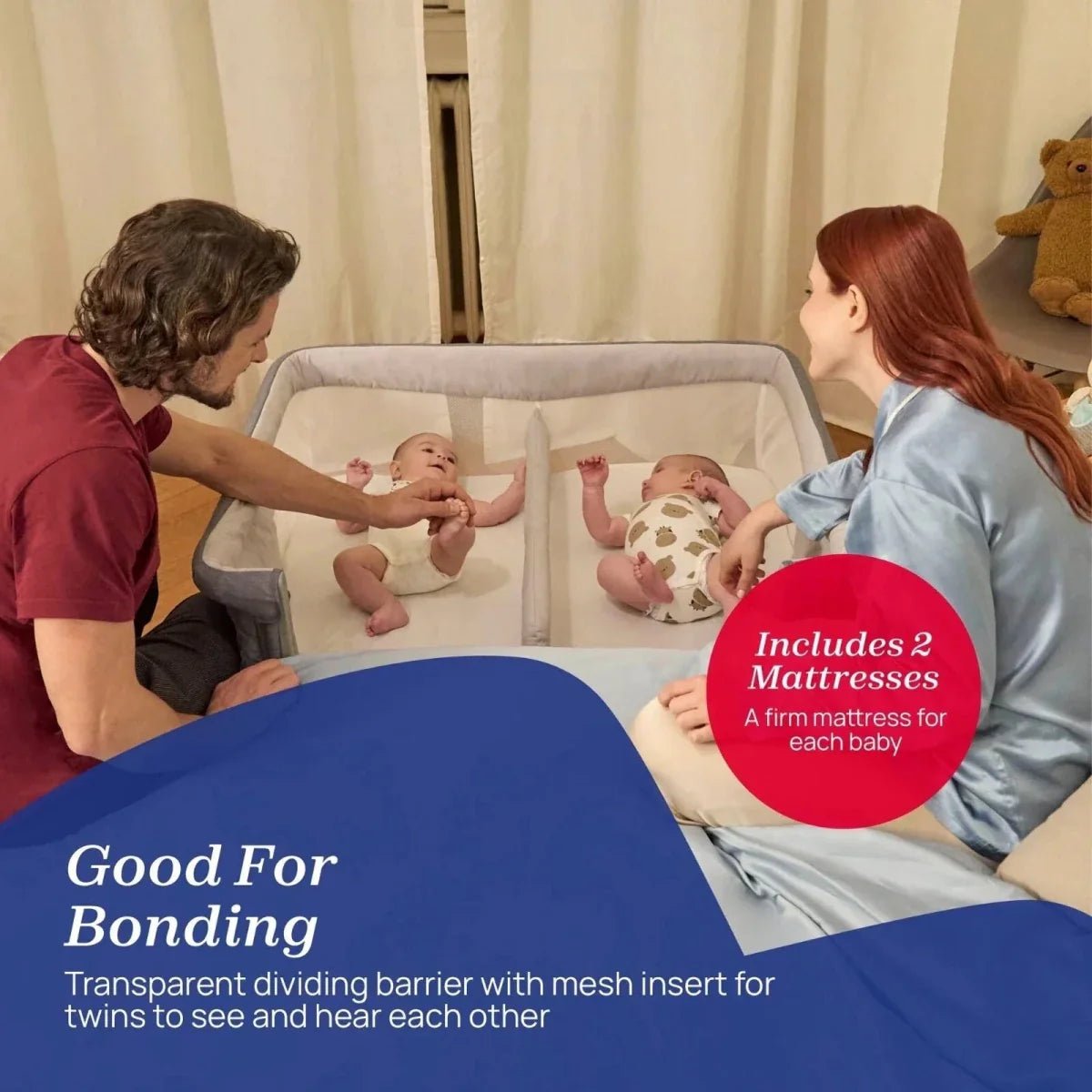 Chicco Next2Me Twins Crib - Magnet Grey - Baby&More