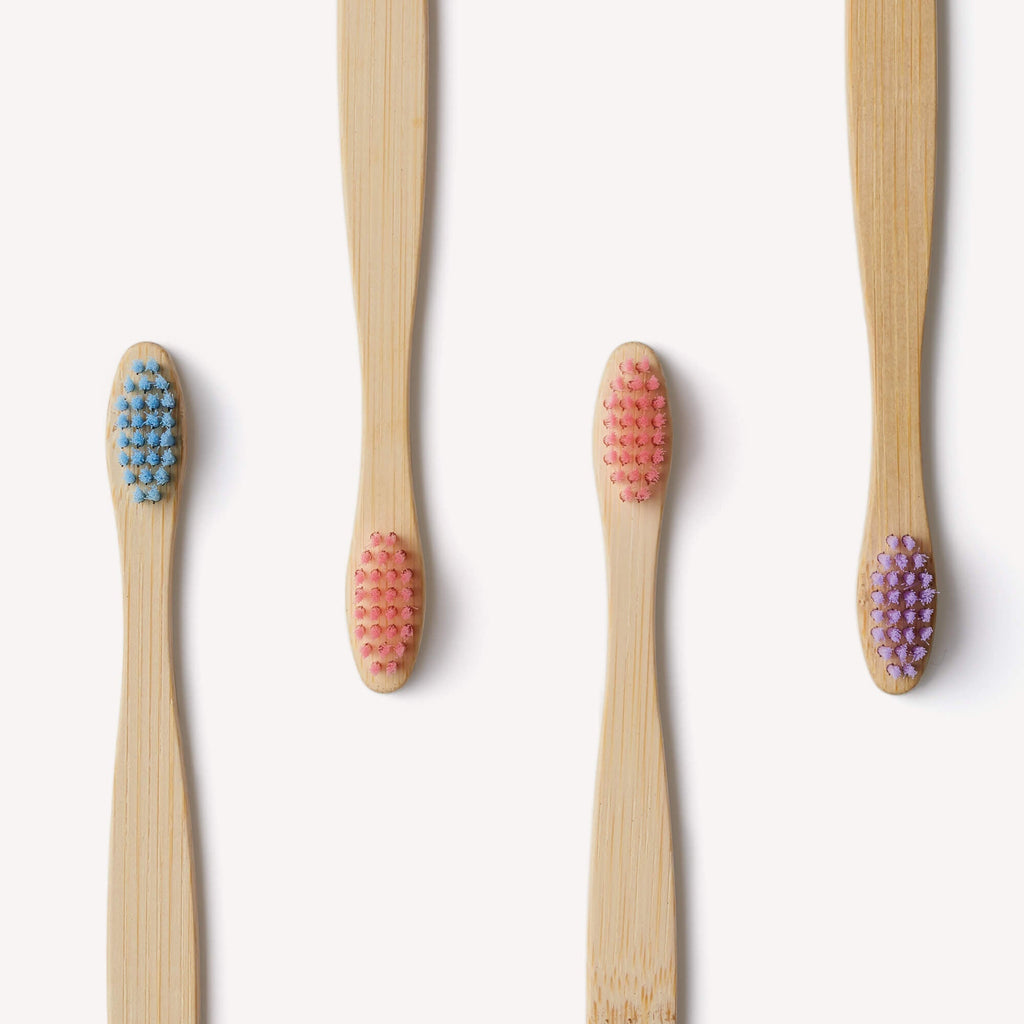 Children's Bamboo Toothbrush - 4 Pack - Candy Colour - Baby&More