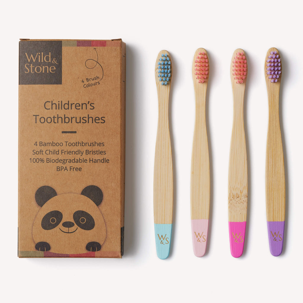 Children's Bamboo Toothbrush - 4 Pack - Candy Colour - Baby&More