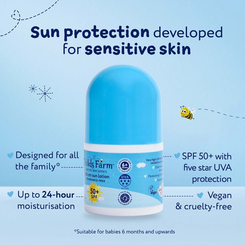 Child's Farm SPF50+ Sun Protection Roll On - 50ml - Baby&More