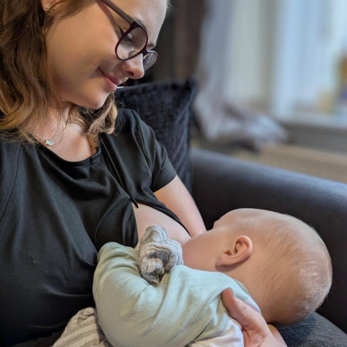 The Knee Length Breastfeeding Dress - Classic Black