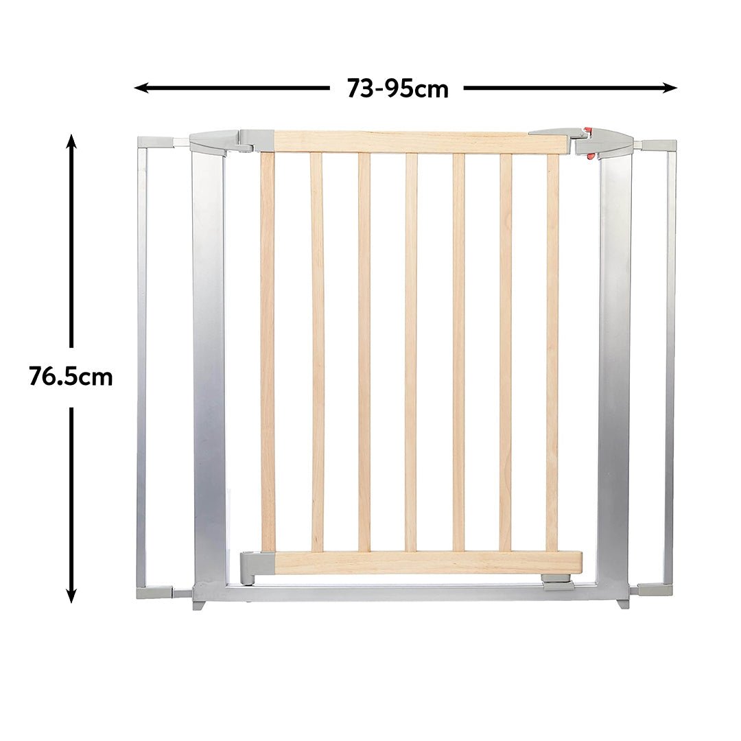 Clippasafe Metal & Wood Extendable Swing Shut Baby Stair Gate - W72-95cm - Baby&More