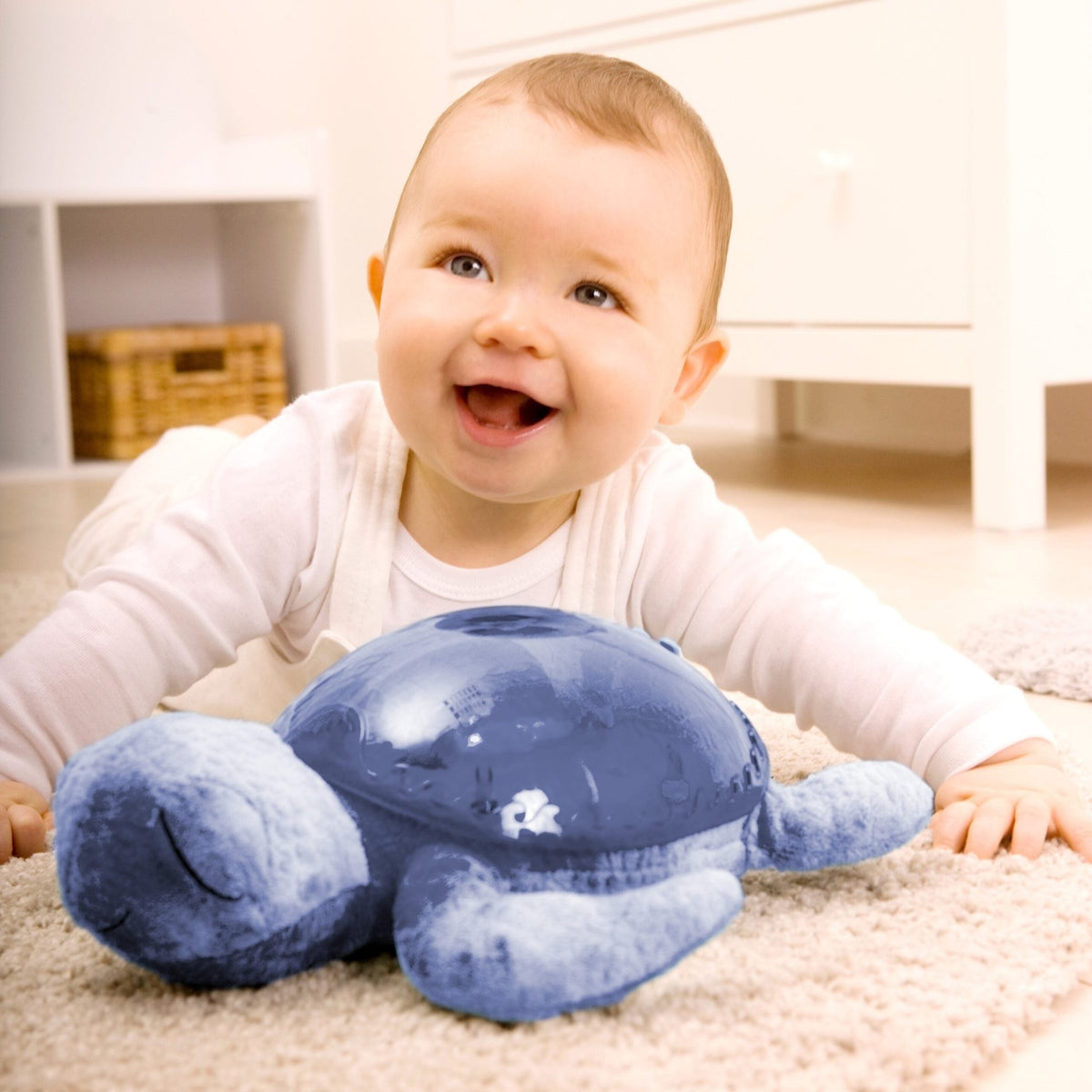 Cloud B Tranquil Turtle Rechargeable Projector Nightlight with White Noise Soothing Sounds - Ocean Blue - Baby&More