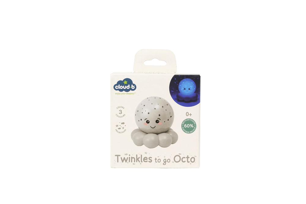 Cloud B Twinkles to Go Octo Nightlight Projector - Grey - Baby&More
