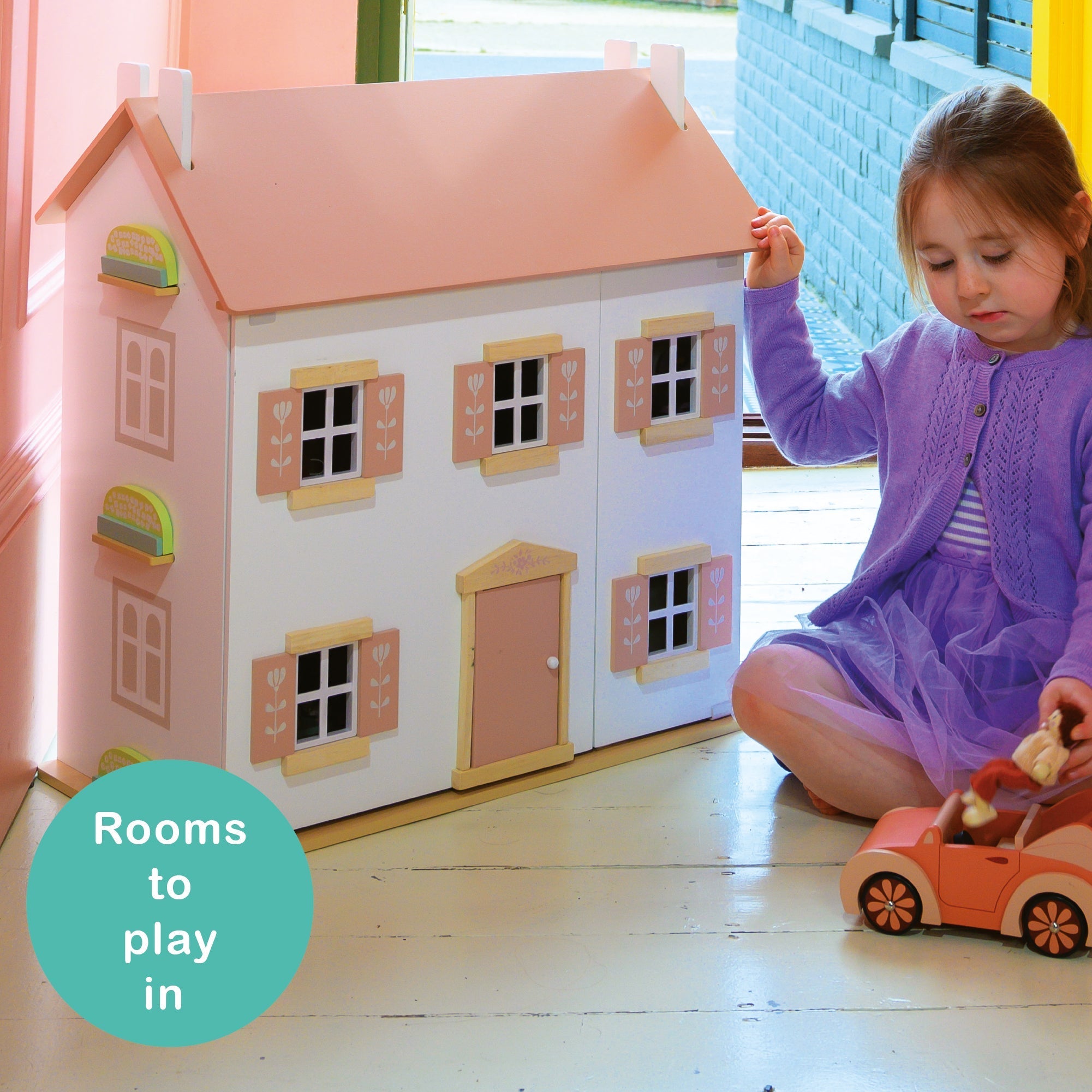 Clover Wooden Dolls House - Baby&More