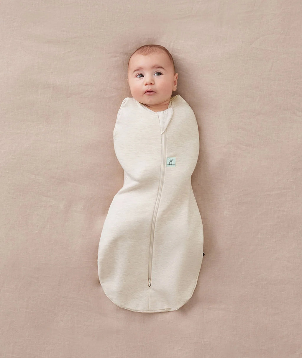 ergoPouch - Organic All Year Cocoon Swaddle Sleeping Bag - Oatmeal - 1.0 TOG