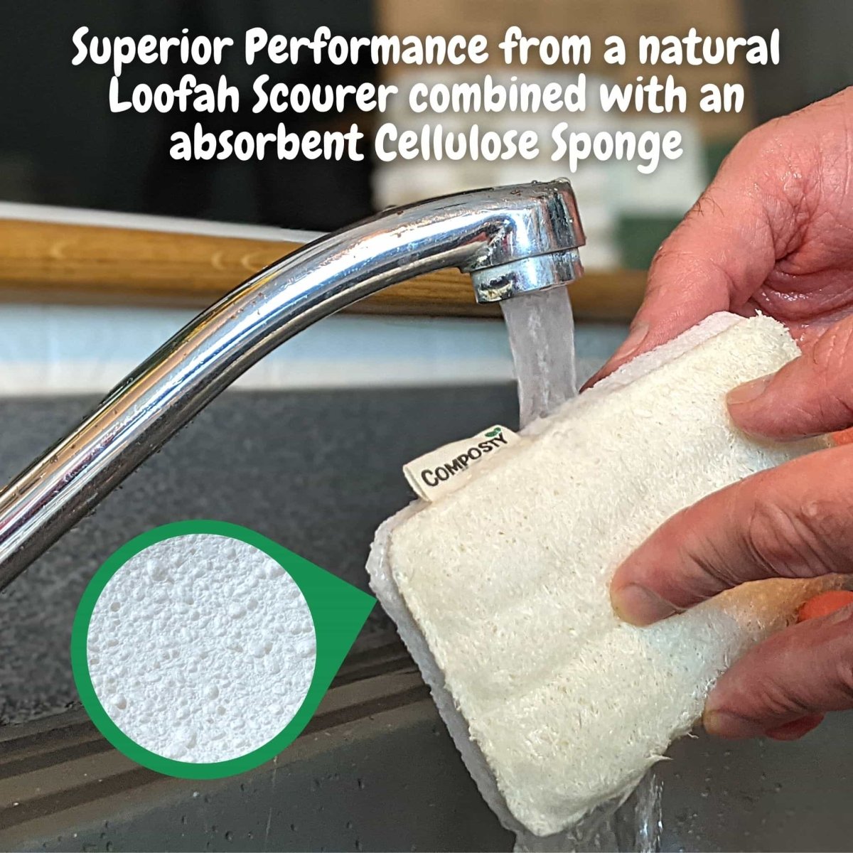 Composty Loofah Scourer Eco Sponges