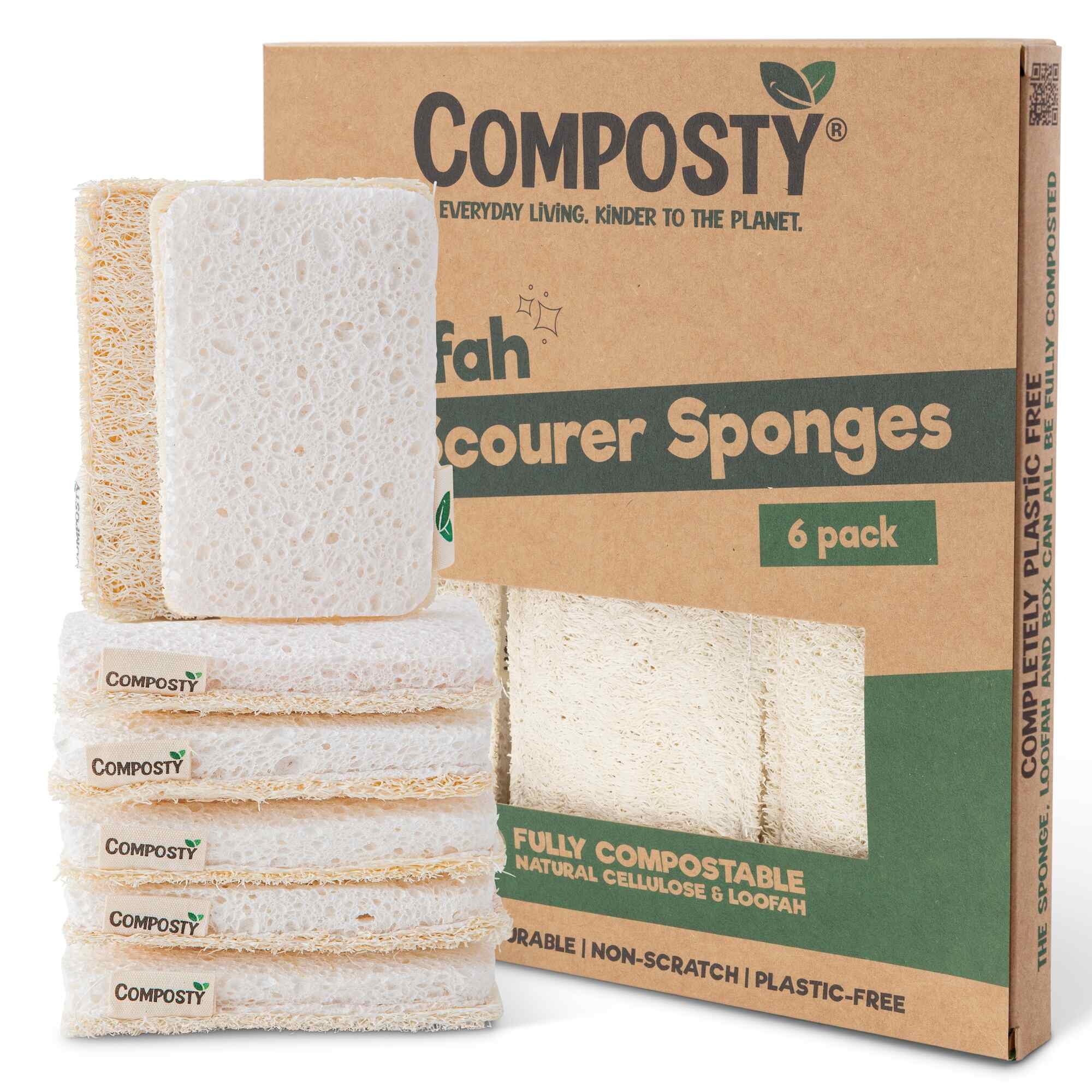 Composty Loofah Scourer Eco Sponges - Baby&More