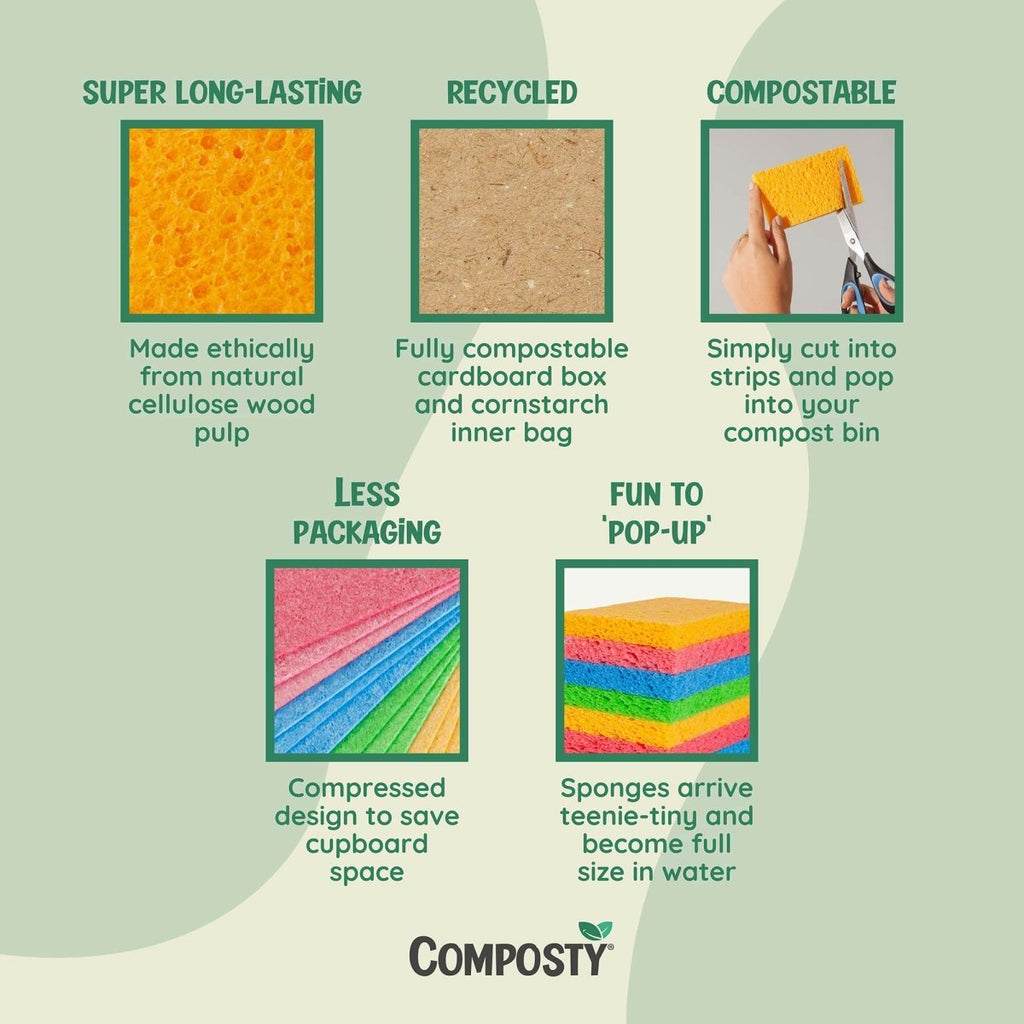 Composty Magic ‘Pop - Up’ Eco Sponges - Baby&More