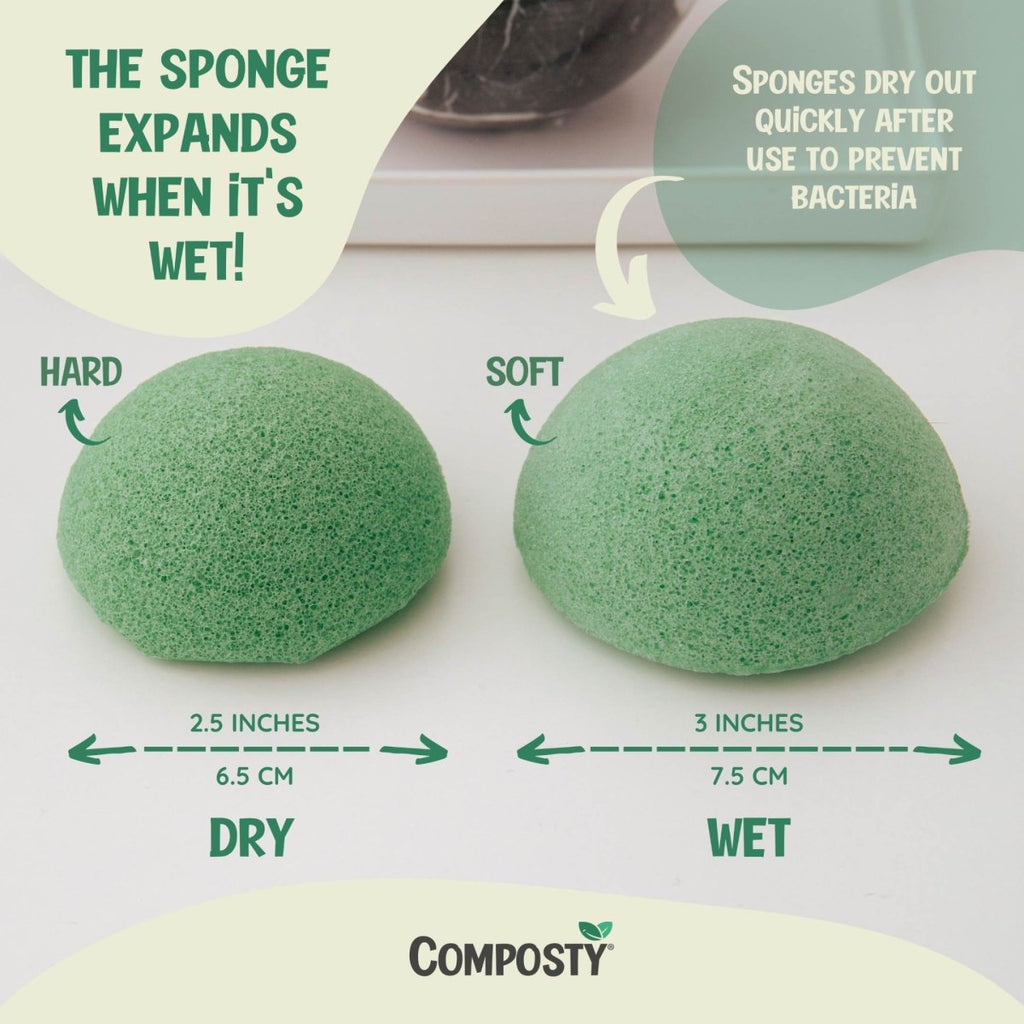 Composty Konjac Facial Sponges – 4 Pack