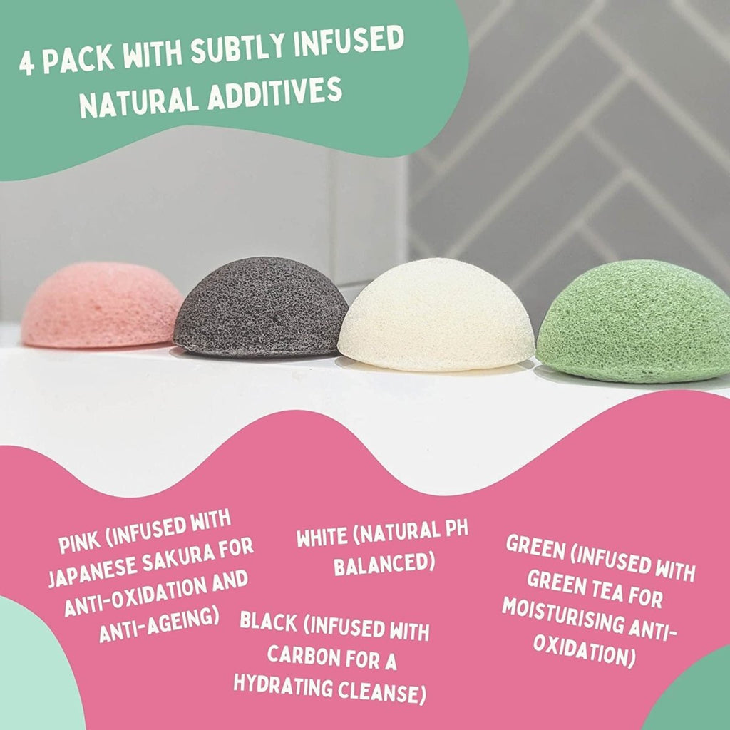 Composty Konjac Facial Sponges – 4 Pack