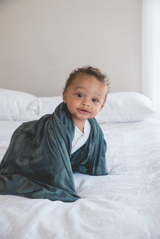 Copper Pearl Knitted Swaddle Blanket - Hunter - Baby&More
