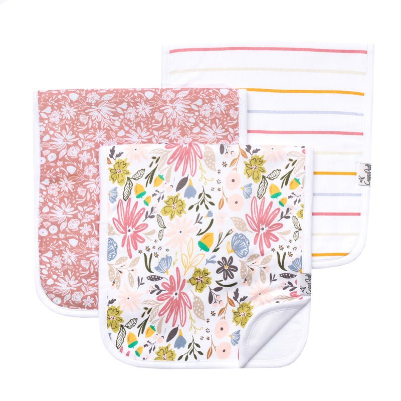 Copper Pearl Premium Burp Cloths - Olive - 3 Pack - Baby&More