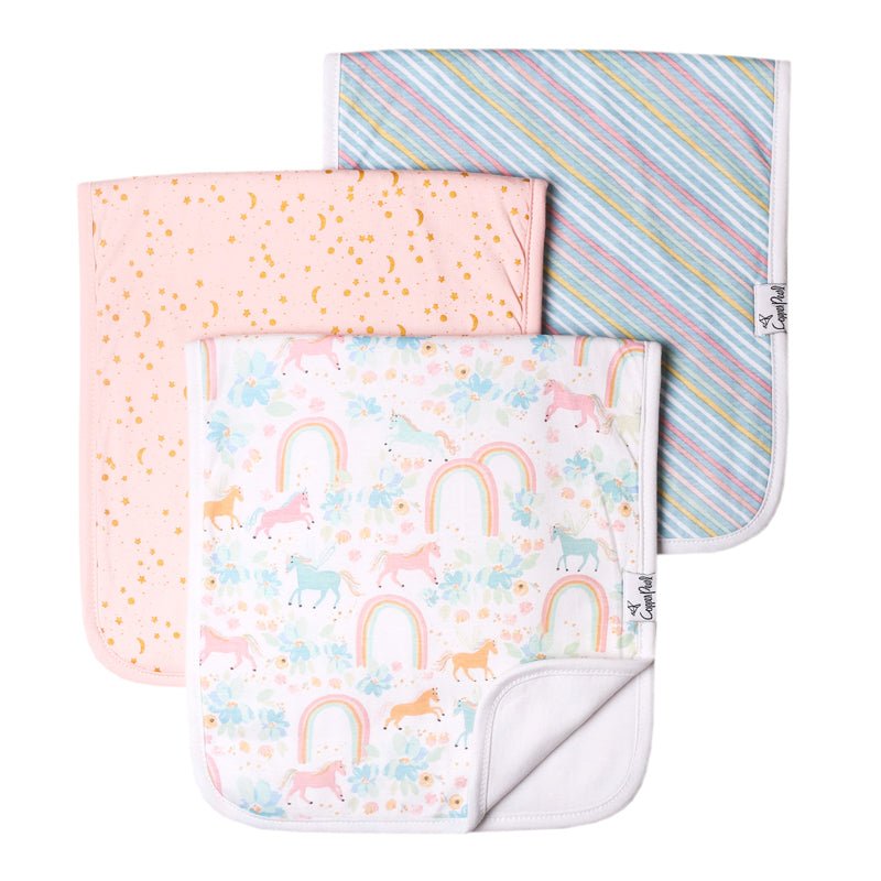 Copper Pearl Premium Burp Cloths - Whimsy - 3 Pack - Baby&More