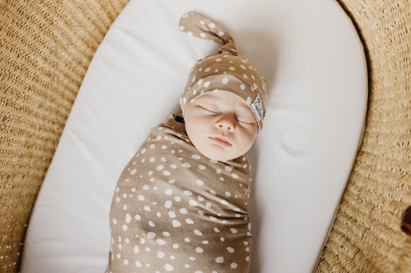 Copper Pearl Top Knot Hat - Fawn - 0-4 months - Baby&More