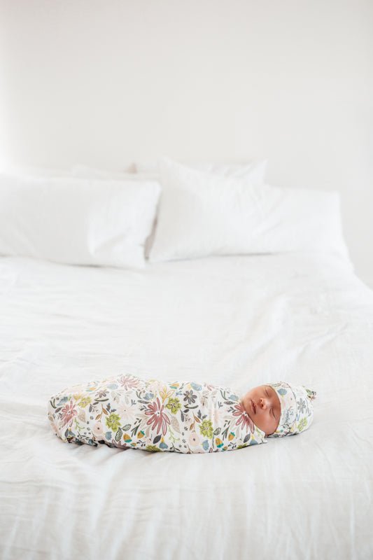 Copper Pearl Top Knot Hat - Olive - 0-4 months - Baby&More