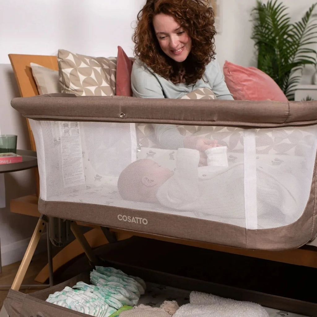 Cosatto Close to Me Folding Bedside Crib - Lollop - Baby&More