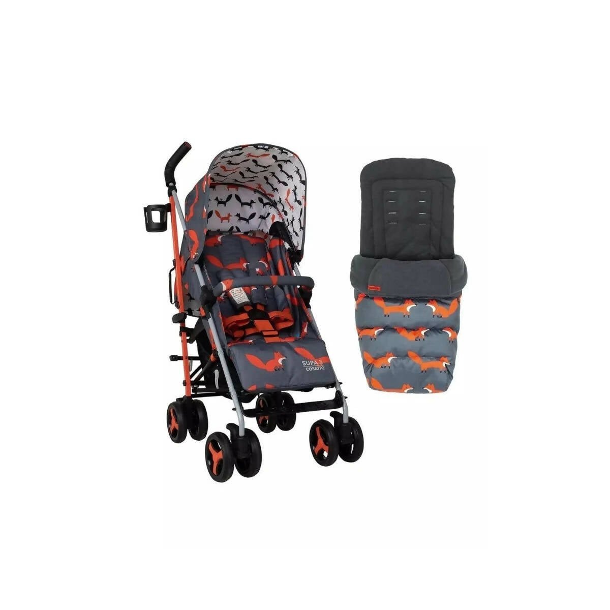 Cosatto Supa 3 Stroller - Charcoal Mister Fox - Baby&More