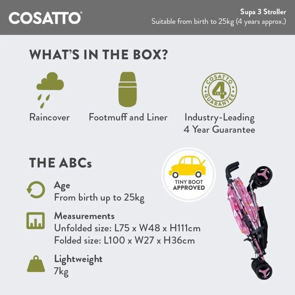 Cosatto Supa 3 Stroller - Dusky Unicorn Land - Baby&More