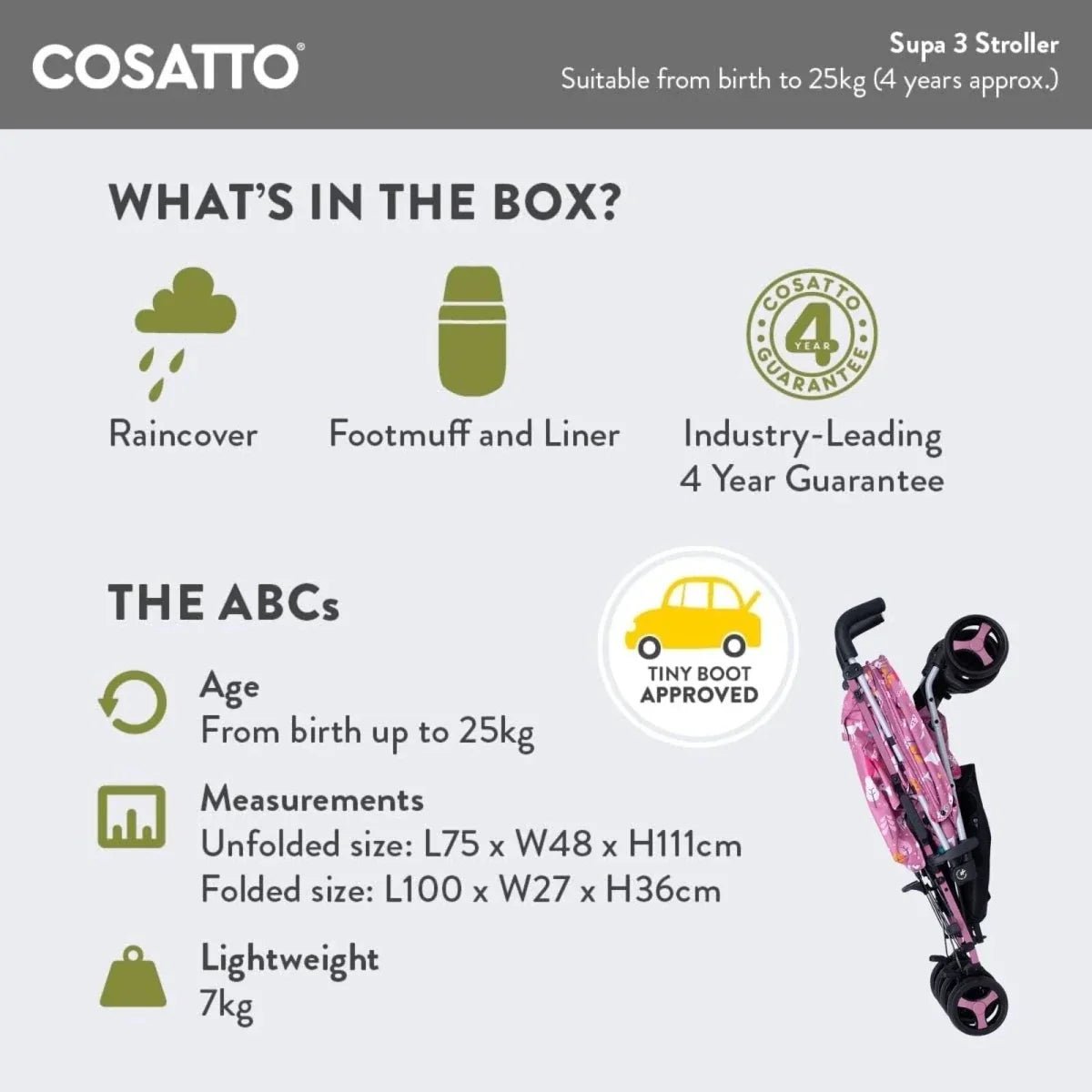 Cosatto Supa 3 Stroller - Dusky Unicorn Land - Baby&More