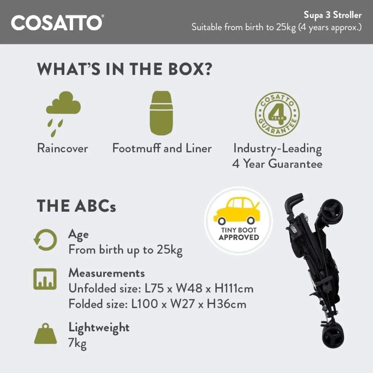 Cosatto Supa 3 Stroller - Silhouette - Baby&More