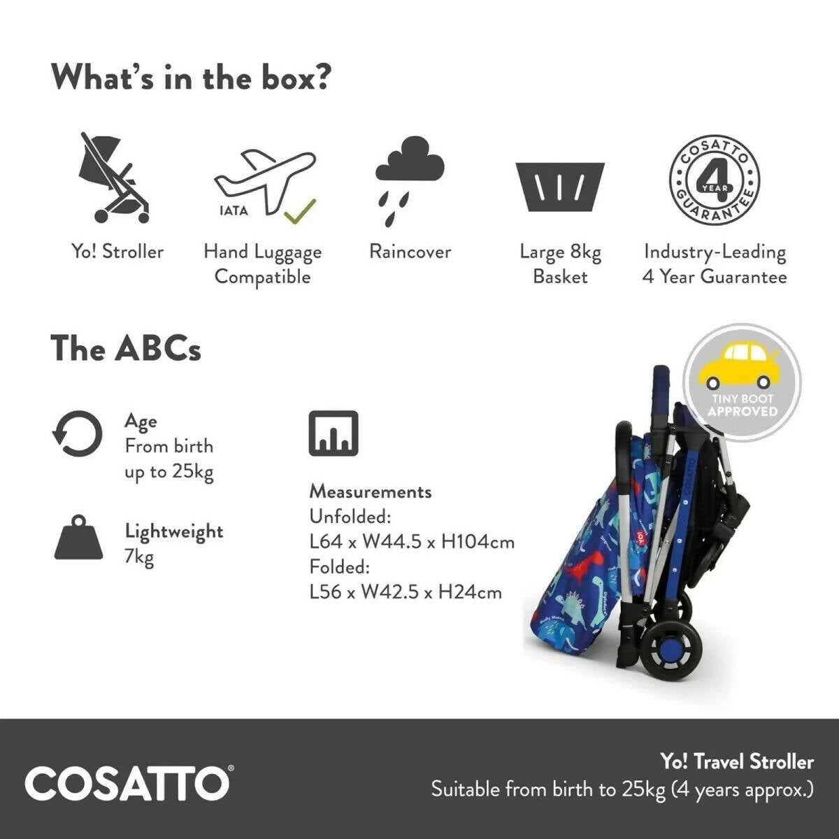 Cosatto Yo! Stroller - Silhouette - Baby&More