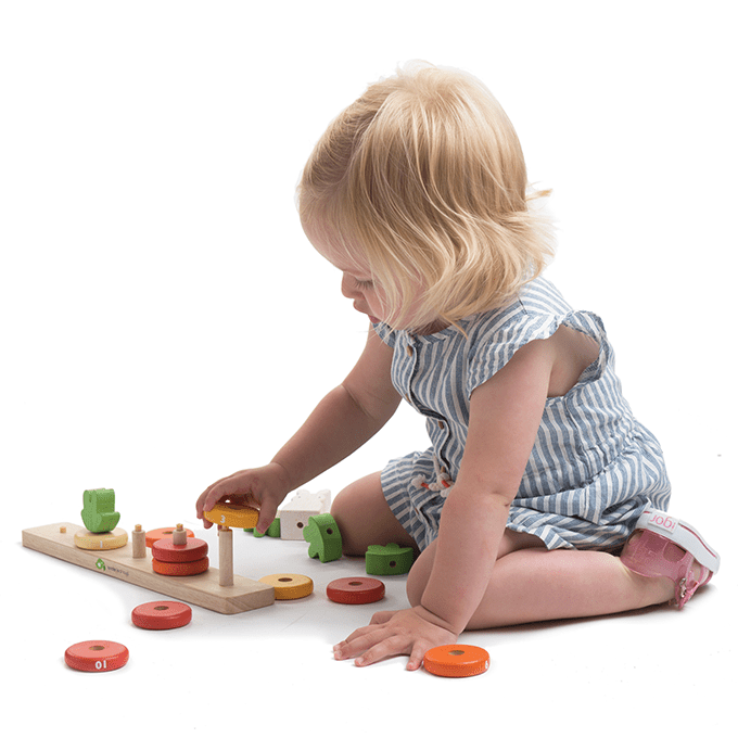 Counting Carrots Wooden Stacking Game - Baby&More