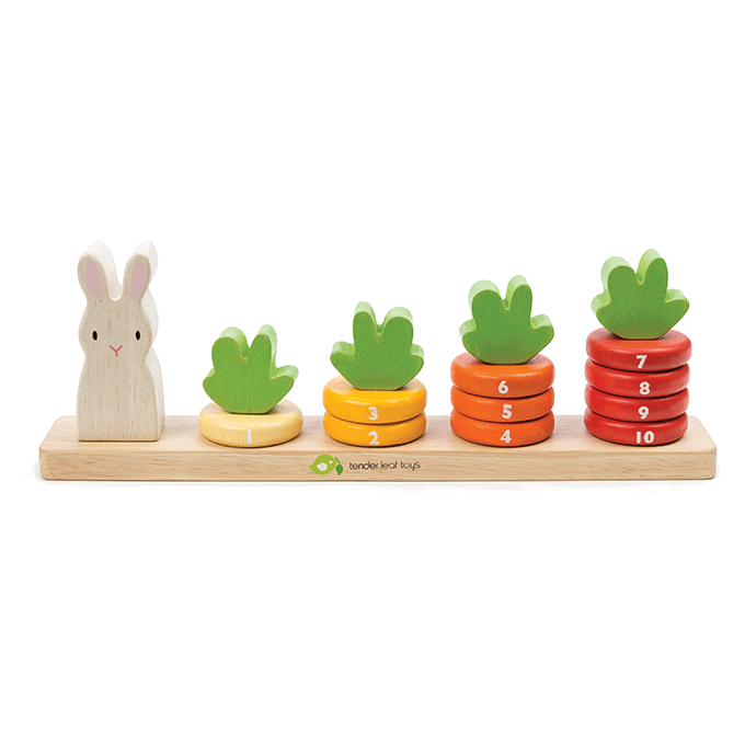 Counting Carrots Wooden Stacking Game - Baby&More