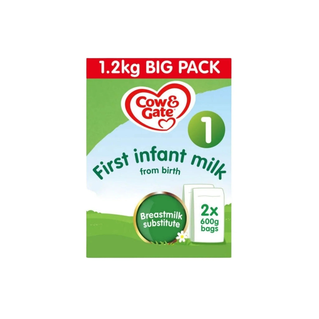 Cow and Gate 1 First Infant Milk Formula - from Birth 1.2kg (2x600g) - Baby&More