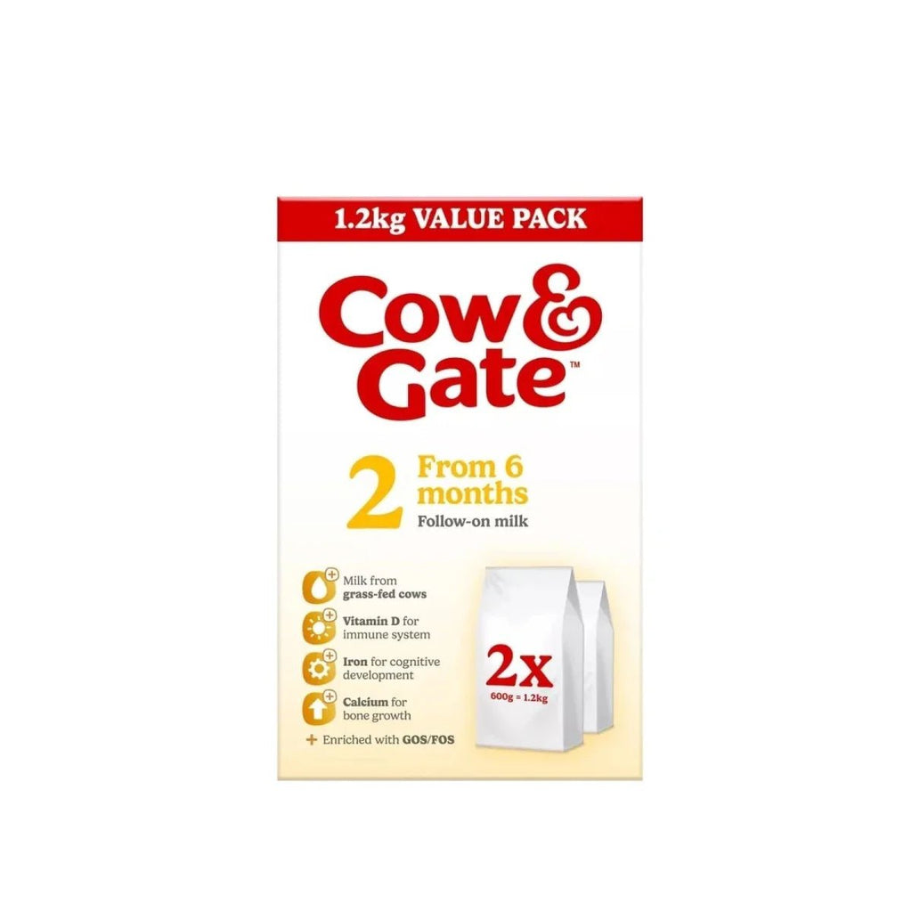 Cow and Gate 2 Follow On Milk Formula - 6-12 months 1.2kg (2x600g) - Baby&More