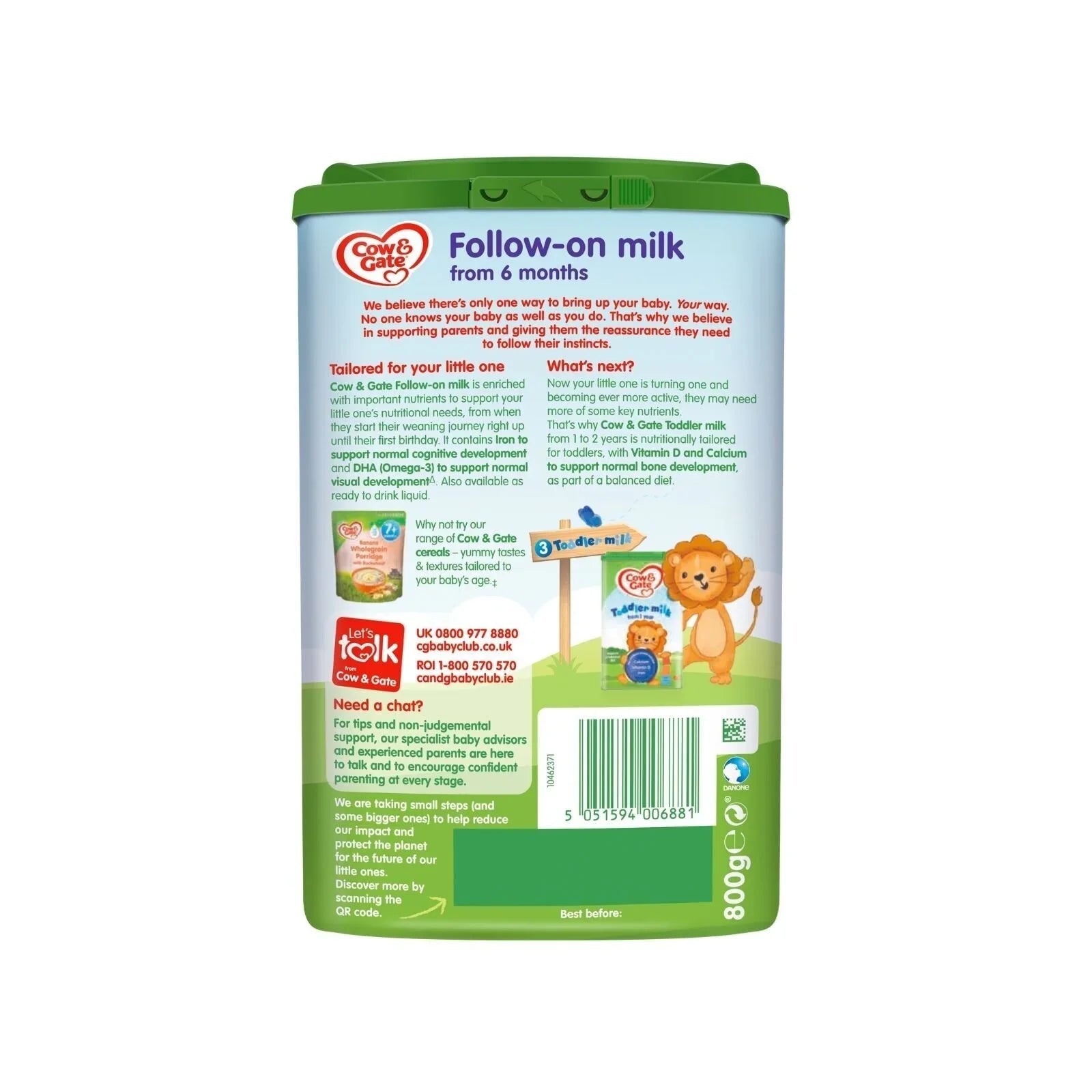 Cow and Gate 2 Follow On Milk Formula - 6 - 12 months 800g - Baby&More