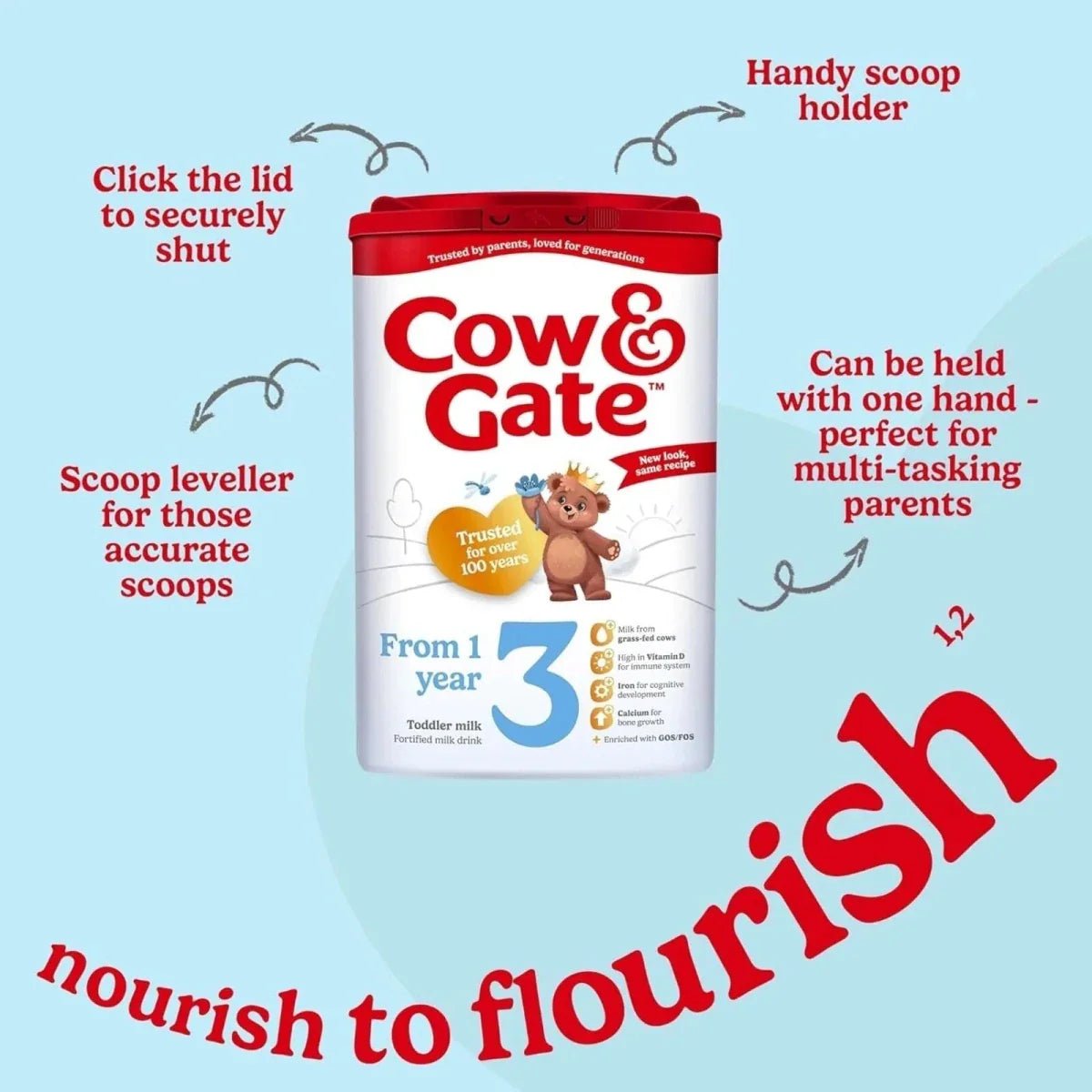 Cow and Gate 3 Growing Up Milk Formula - 1+ year 800g - Baby&More
