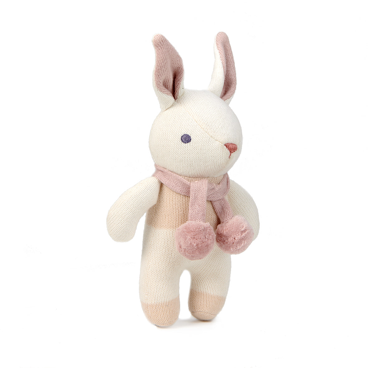 ThreadBear Design Baby Threads Cream Bunny Rattle