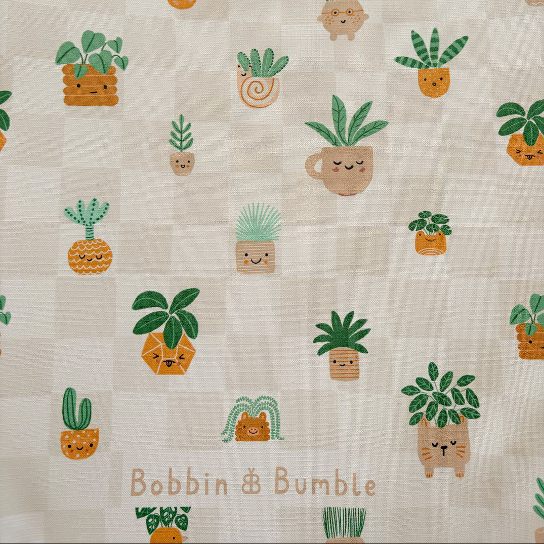 Bobbin and Bumble Standard Changing Mat - Pot Plants