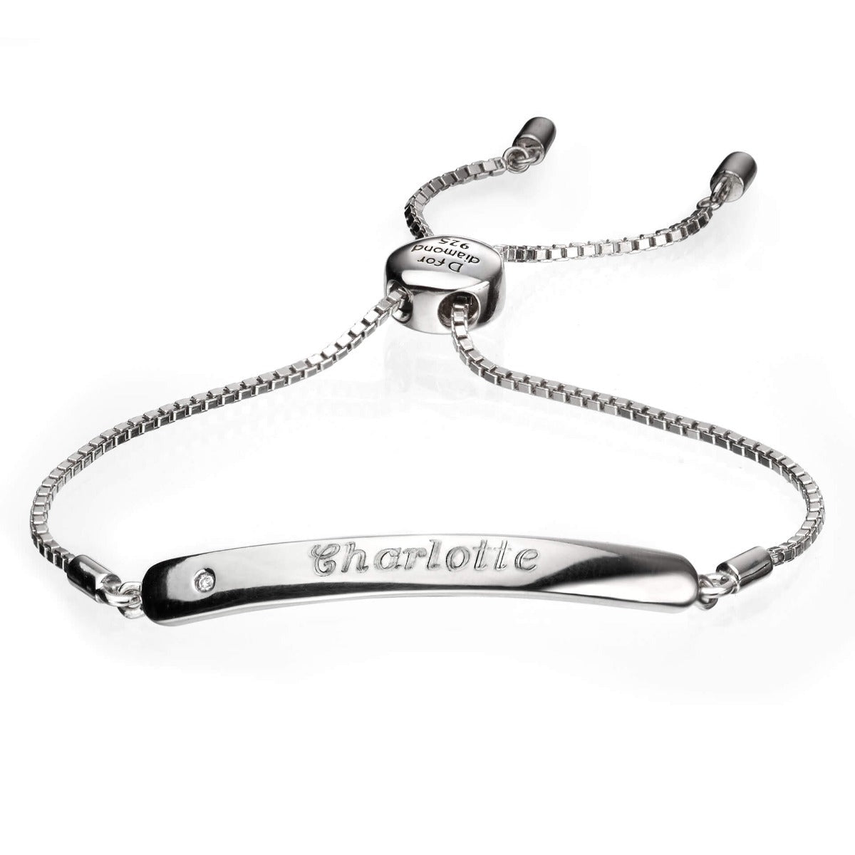 D For Diamond ID Toggle Bracelet with Diamond - Baby&More