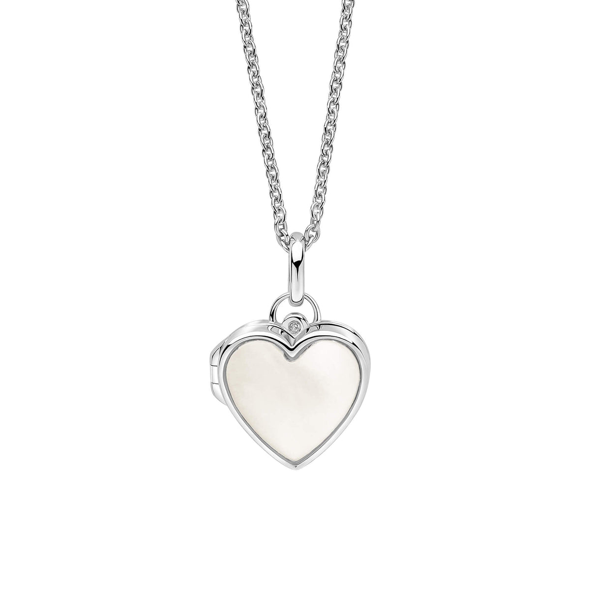 D For Diamond Mother of Pearl Heart Locket with Diamond - Baby&More
