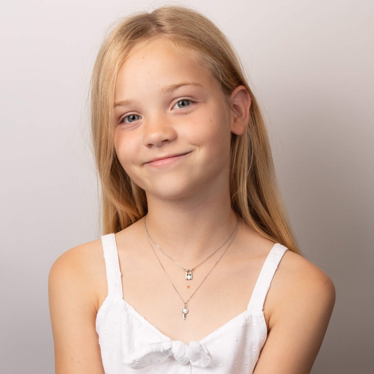D For Diamond Padlock Heart Necklace with Diamond - Baby&More