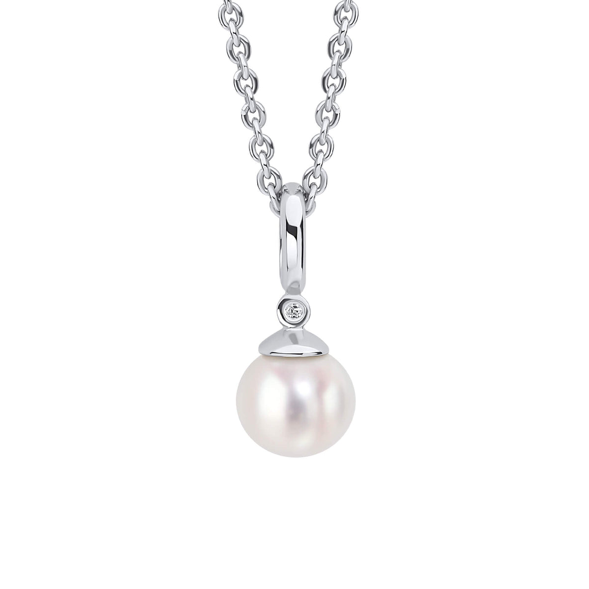 D For Diamond Pearl Drop Pendant with Diamond - Baby&More