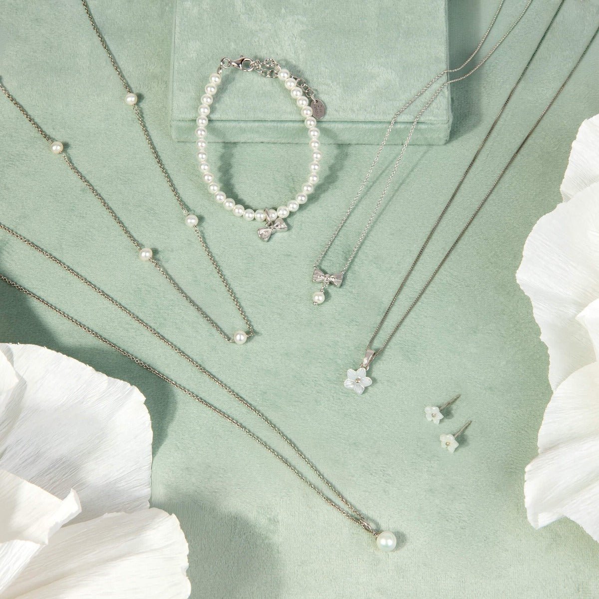 D For Diamond Pearl Drop Pendant with Diamond - Baby&More