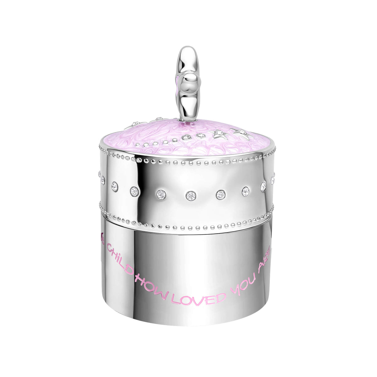 D For Diamond Pink Star Music Trinket Box with Crystal - Baby&More