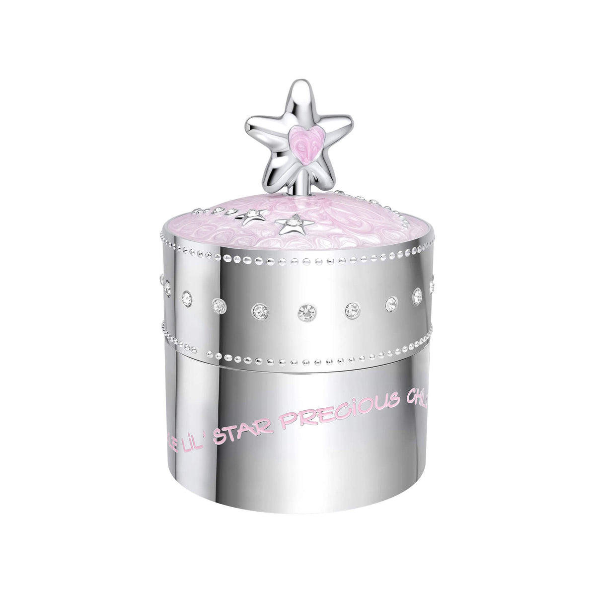 D For Diamond Pink Star Music Trinket Box with Crystal - Baby&More