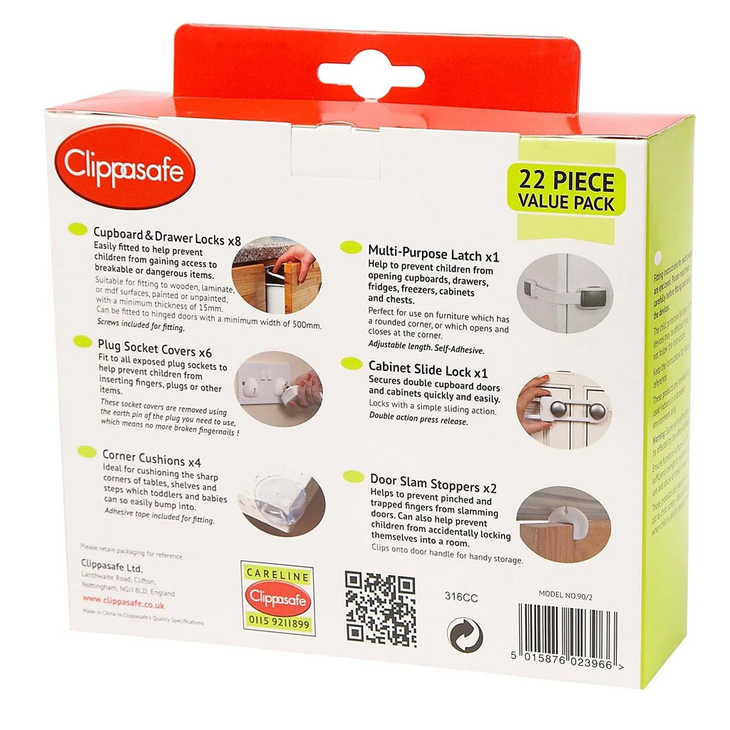 Clippasafe Home Safety Starter Pack 22 pcs