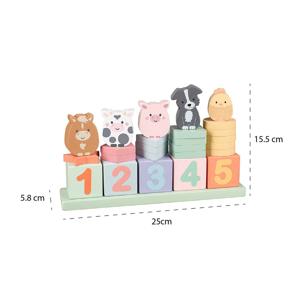 Orange Tree Toys - Farmyard Wooden Animal Counting Game