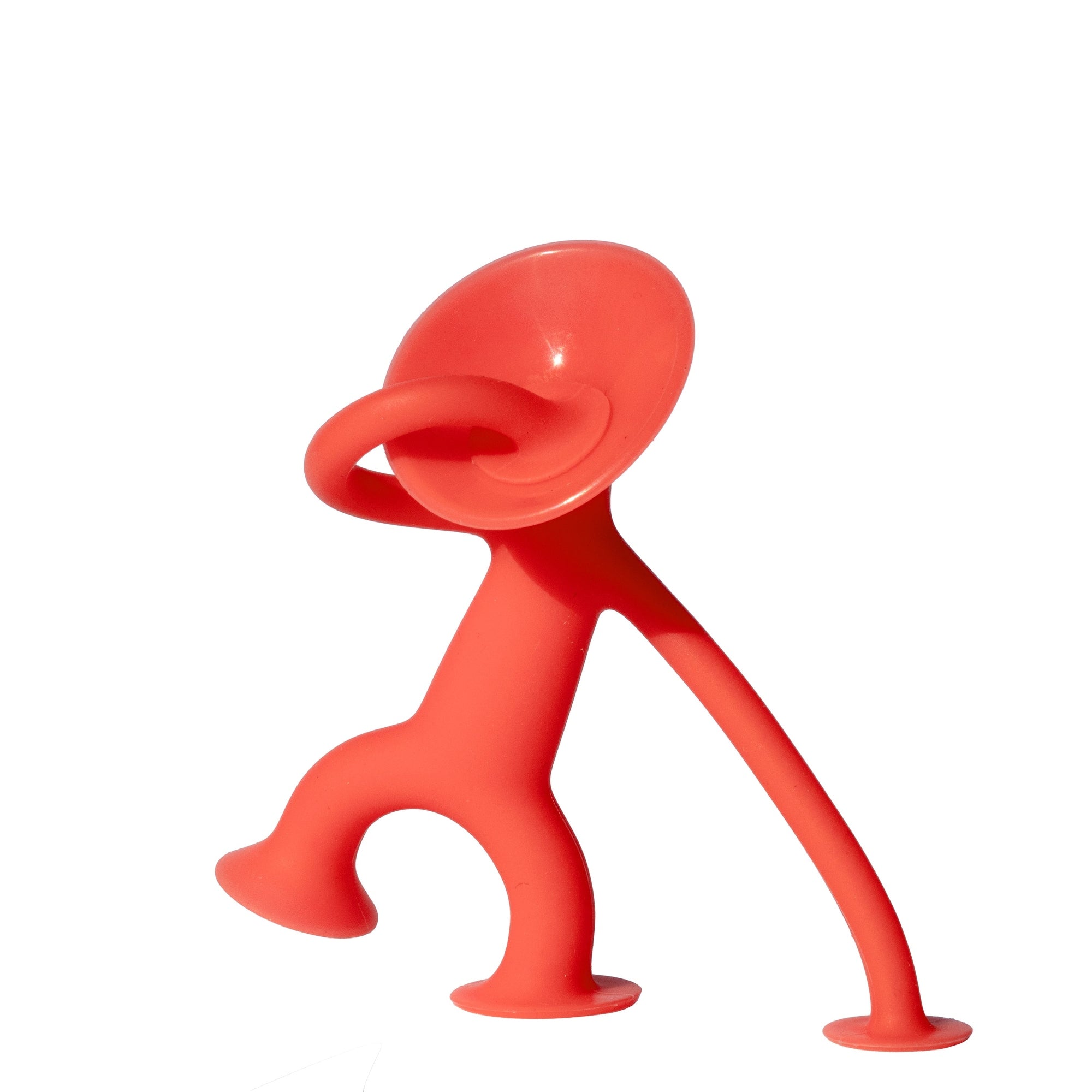 MOLUK Oogi Silicone Toy with Suction Arms & Legs - Junior - Red