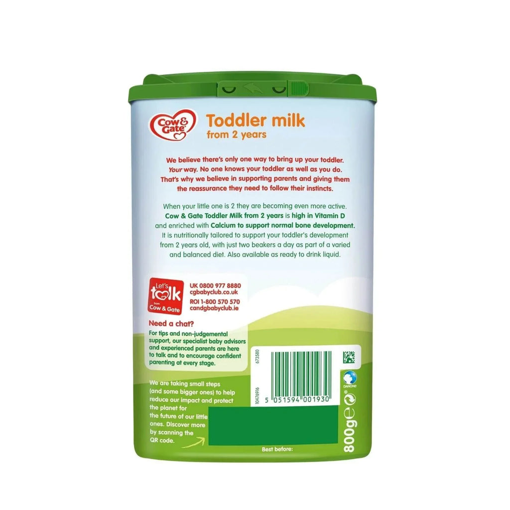 Cow and Gate 4 Toddler Milk Formula - 2+ years 800g