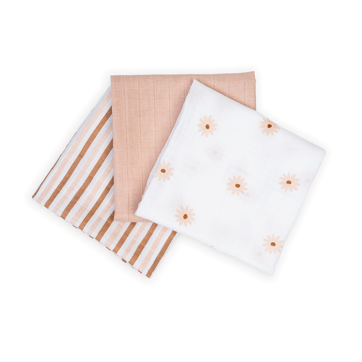 Lulujo - Muslin Squares - 3 Pack - Daisies
